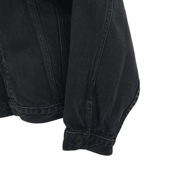 Vintage ID Wear Passion Parties Black Denim Jacket Adult L Embroidered Patch - Picture 5 of 12